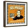 Six Packs! 72 Ounces of Liquid Happiness!-Retrospoofs-Framed Premium Giclee Print