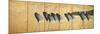Six-Panel Screen Depicting Cranes, Edo Period-Ogata Korin-Mounted Giclee Print