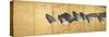 Six-Panel Screen Depicting Cranes, Edo Period-Ogata Korin-Stretched Canvas
