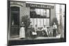 Six People and a Dog Outside a Cafe, France-null-Mounted Photographic Print