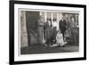 Six People with Two Dogs in a Garden-null-Framed Photographic Print