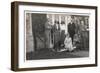 Six People with Two Dogs in a Garden-null-Framed Photographic Print