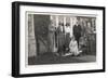 Six People with Two Dogs in a Garden-null-Framed Photographic Print