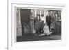 Six People with Two Dogs in a Garden-null-Framed Photographic Print