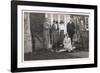 Six People with Two Dogs in a Garden-null-Framed Photographic Print