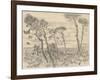 Six Pines Near the Enclosure Wall, 1899-Vincent van Gogh-Framed Giclee Print