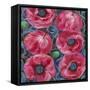 Six Pink Poppies-li bo-Framed Stretched Canvas