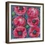 Six Pink Poppies-li bo-Framed Giclee Print