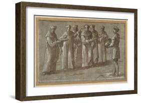 Six Professors of Anatomy, Discussing a Skull and Flayed Limbs-Biagio Pupini-Framed Giclee Print
