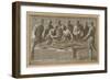Six Professors of Anatomy, Dissecting a Flayed Male Corpse-Biagio Pupini-Framed Giclee Print