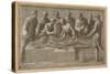 Six Professors of Anatomy, Dissecting a Flayed Male Corpse-Biagio Pupini-Stretched Canvas