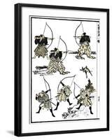 Six Samurai, 1817-Katsushika Hokusai-Framed Giclee Print