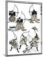 Six Samurai, 1817-Katsushika Hokusai-Mounted Giclee Print