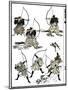 Six Samurai, 1817-Katsushika Hokusai-Mounted Giclee Print