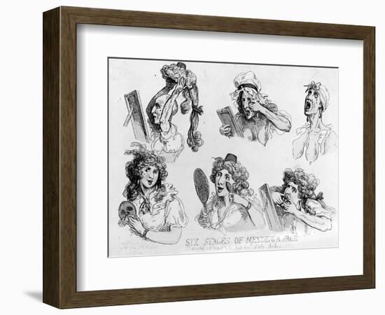 Six Stages of Making a Face', Printed by S.W. Fores, 1792 (Etching)-Thomas Rowlandson-Framed Giclee Print