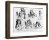 Six Stages of Making a Face', Printed by S.W. Fores, 1792 (Etching)-Thomas Rowlandson-Framed Giclee Print