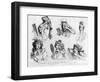Six Stages of Making a Face', Printed by S.W. Fores, 1792 (Etching)-Thomas Rowlandson-Framed Giclee Print