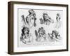 Six Stages of Making a Face', Printed by S.W. Fores, 1792 (Etching)-Thomas Rowlandson-Framed Giclee Print