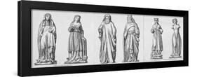 Six Statues on the Outside of the Guildhall, City of London, 1780-null-Framed Giclee Print