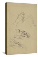 Six Studies of Hands, c.1870-90-Enoch Wood Perry-Stretched Canvas