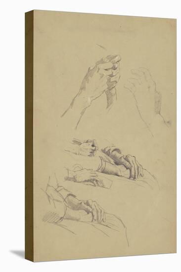 Six Studies of Hands, c.1870-90-Enoch Wood Perry-Stretched Canvas