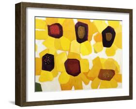 Six Sunflowers-Anne Becker-Framed Art Print