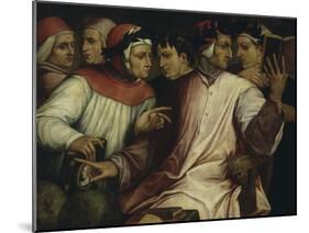 Six Tuscan Poets: Dante, Petrarch, Boccaccio, Cavalcanti, Ficino and Landino-Giorgio Vasari-Mounted Giclee Print