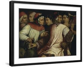 Six Tuscan Poets: Dante, Petrarch, Boccaccio, Cavalcanti, Ficino and Landino-Giorgio Vasari-Framed Giclee Print
