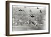 Six U.S. A-20 Bombers Have Bombed German Positions at the Pointe Du Hoc Coastal Battery-null-Framed Photographic Print