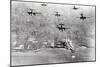 Six U.S. A-20 Bombers Have Bombed German Positions at the Pointe Du Hoc Coastal Battery-null-Mounted Photographic Print