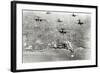 Six U.S. A-20 Bombers Have Bombed German Positions at the Pointe Du Hoc Coastal Battery-null-Framed Photographic Print