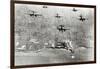 Six U.S. A-20 Bombers Have Bombed German Positions at the Pointe Du Hoc Coastal Battery-null-Framed Photographic Print