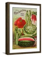 Six Varieties from Cole's Seed Store, Pella, Iowa-null-Framed Art Print