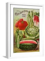 Six Varieties from Cole's Seed Store, Pella, Iowa-null-Framed Art Print