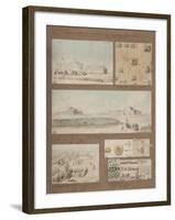 Six Views and Drawings of Lake Natron in Libya-Henri Joseph Redoute-Framed Giclee Print