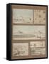 Six Views and Drawings of Lake Natron in Libya-Henri Joseph Redoute-Framed Stretched Canvas