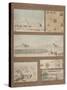 Six Views and Drawings of Lake Natron in Libya-Henri Joseph Redoute-Stretched Canvas