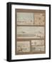 Six Views and Drawings of Lake Natron in Libya-Henri Joseph Redoute-Framed Giclee Print