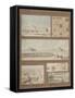 Six Views and Drawings of Lake Natron in Libya-Henri Joseph Redoute-Framed Stretched Canvas