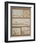 Six Views and Drawings of Lake Natron in Libya-Henri Joseph Redoute-Framed Giclee Print