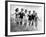 Six Women, in Swimsuits, Run in a Row Along a Beach, 1942-null-Framed Photographic Print