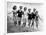 Six Women, in Swimsuits, Run in a Row Along a Beach, 1942-null-Framed Photographic Print