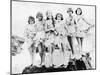 Six Women Posing at the Beach-null-Mounted Photo