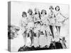 Six Women Posing at the Beach-null-Stretched Canvas