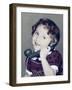 Six Year Old Girl on the Phone, Ca. 1959-null-Framed Photographic Print