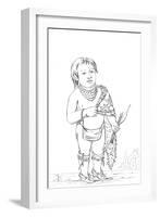 Six Year Old Native American Chief, 1841-Myers and Co-Framed Giclee Print