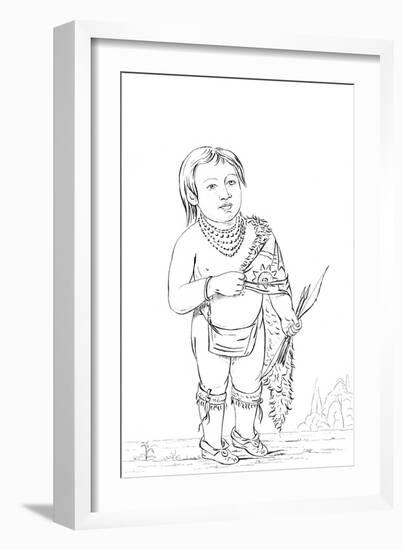 Six Year Old Native American Chief, 1841-Myers and Co-Framed Giclee Print