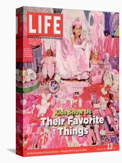 Six-Year-Old Tess Posing with Some of her Playthings for The Pink and Blue Project, April 13, 2007-Jeongmee Yoon-Stretched Canvas