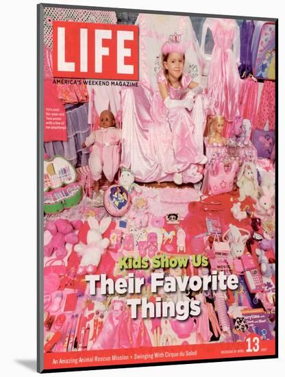 Six-Year-Old Tess Posing with Some of her Playthings for The Pink and Blue Project, April 13, 2007-Jeongmee Yoon-Mounted Photographic Print