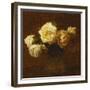 Six Yellow Roses in a Vase; Six Roses Jaunes Dans Une Vase, 1903-Henri Fantin-Latour-Framed Giclee Print